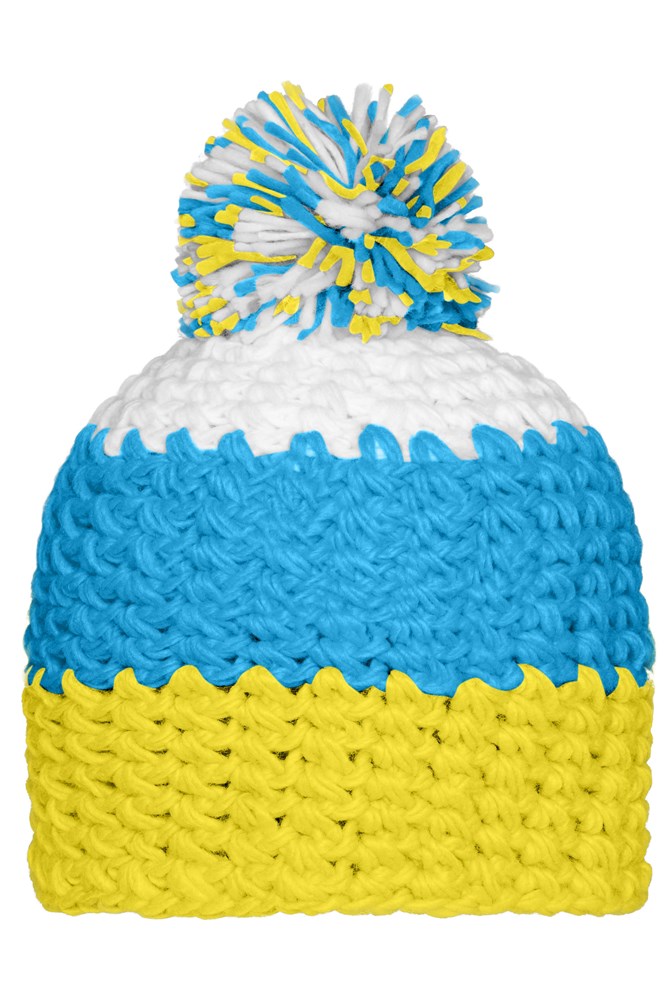 Crocheted Cap with Pompon