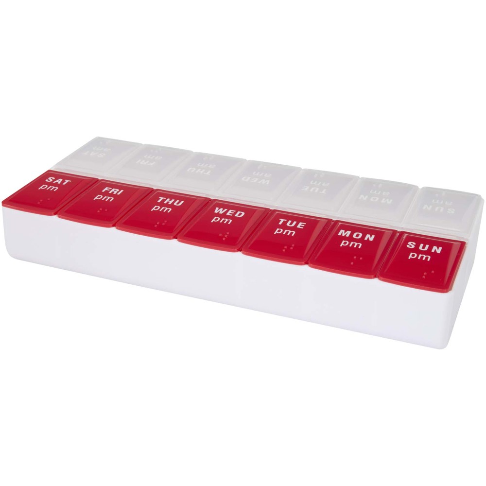 Cycle 7 Tage Tabletten Box für morgens und abends - Rot