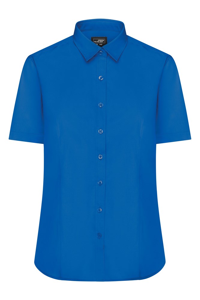 Ladies' Shirt Short-Sleeved Poplin - Royal (ca. Pantone 301C)