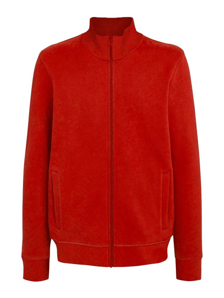 BS Harlem Pullover mit durchgehendem Reißverschluss, 280 gr/m² - Rot (PMS 186c)