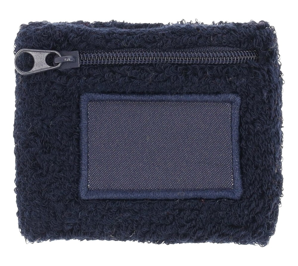 Nilton's Frottier Armschweißband mit Label und Reißverschlußfach - Navy (PMS 533c) / Navy