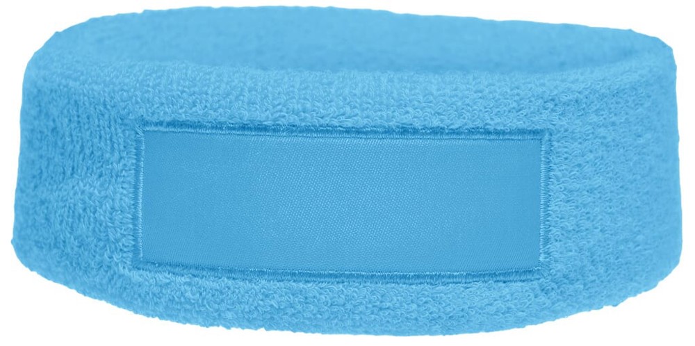 Nilton's Frottier Stirnband mit Label - Hellblau (PMS 292c) / Hellblau
