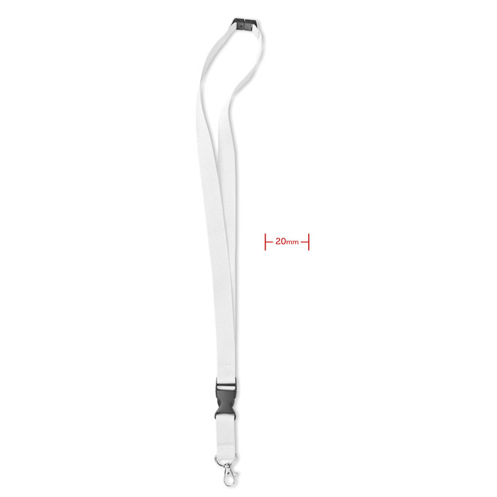 LANY - Lanyard mit Metallkarabiner - Weiß