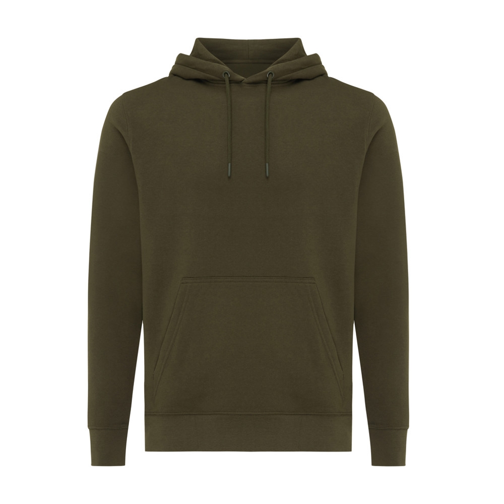IQONIQ Rila Lightweight Hoodie aus recycelter Baumwolle - khaki (± PMS 18-0523 TCX)