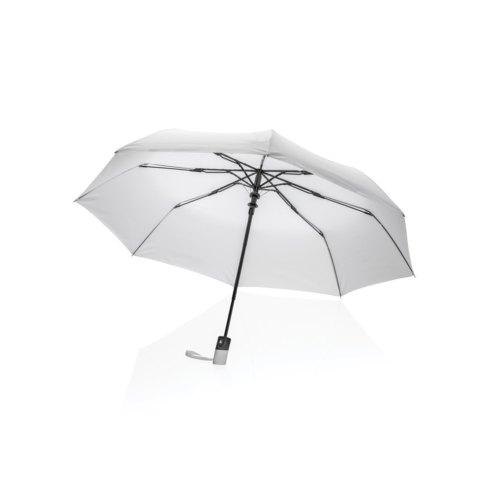 21" Impact AWARE™ RPET 190T Mini-Schirm automatic open - weiß (± PMS White)