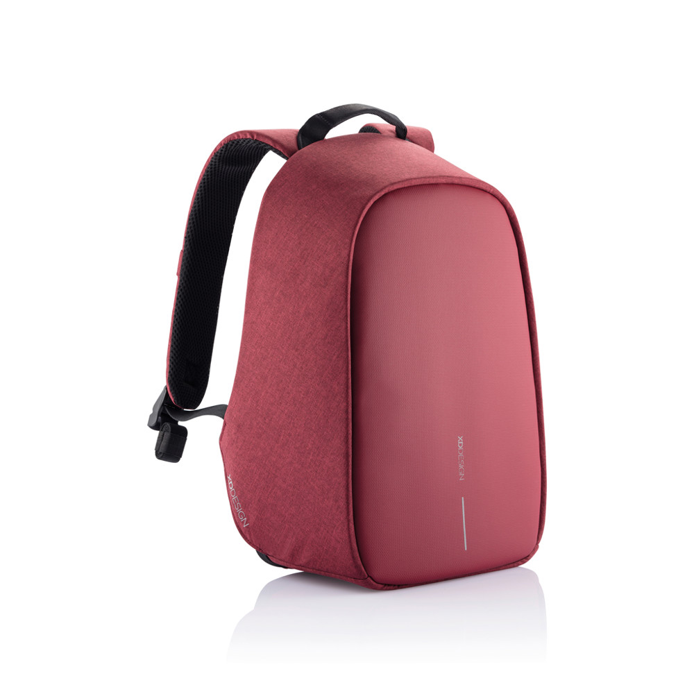 Bobby Hero Small Anti-Diebstahl-Rucksack - rot, schwarz (± PMS 209/ ± PMS Black)