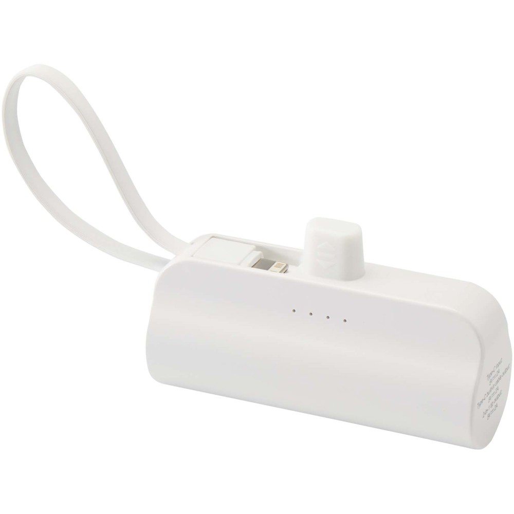 Alnair 10 W 5000 mAh Typ C Powerbank aus recyceltem Kunststoff mit integriertem Klappständer und 2 in 1 Kabel