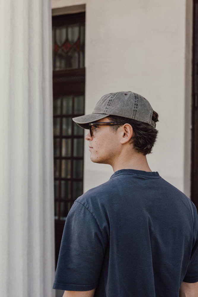 BEAU AWARE™ Washed 6-Panel Kappe aus 270gr/m² Baumwolltwill