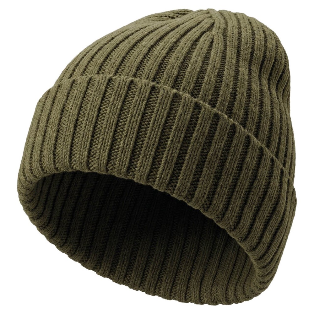 Nilton's Strickmütze, 15% Merinowolle - Olivgrün (PMS 5815c) / Olivgrün