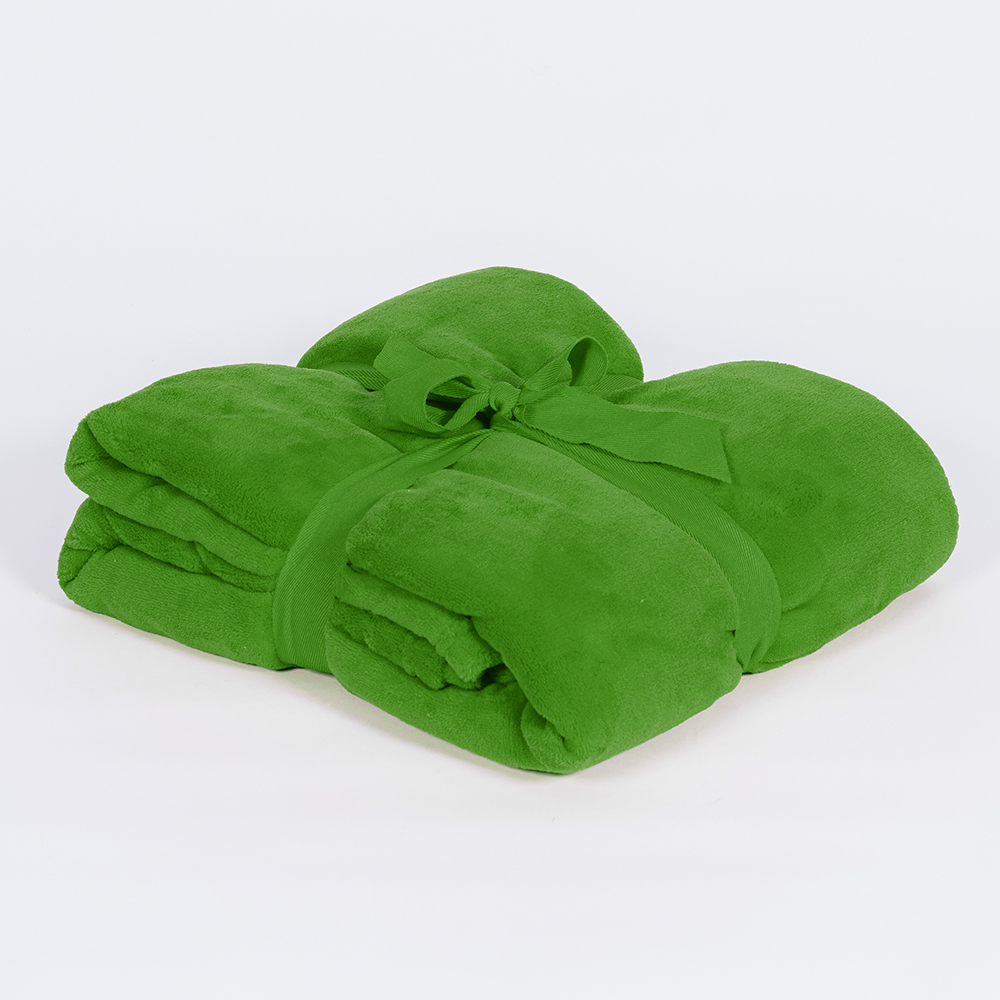 Kuscheldecke Microfleece 180 x 130 cm (RPET) - Grün