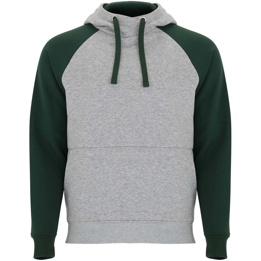 Badet 280 g/m² zweifarbiger Kapuzenpullover Unisex - heather grau, dunkelgrün