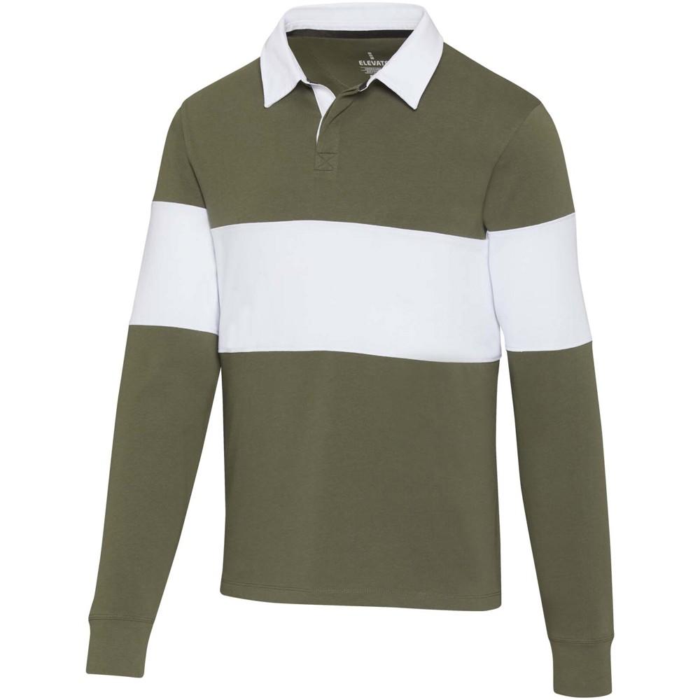 Clyde Rugby Polo Sweatshirt Unisex - grün, weiss
