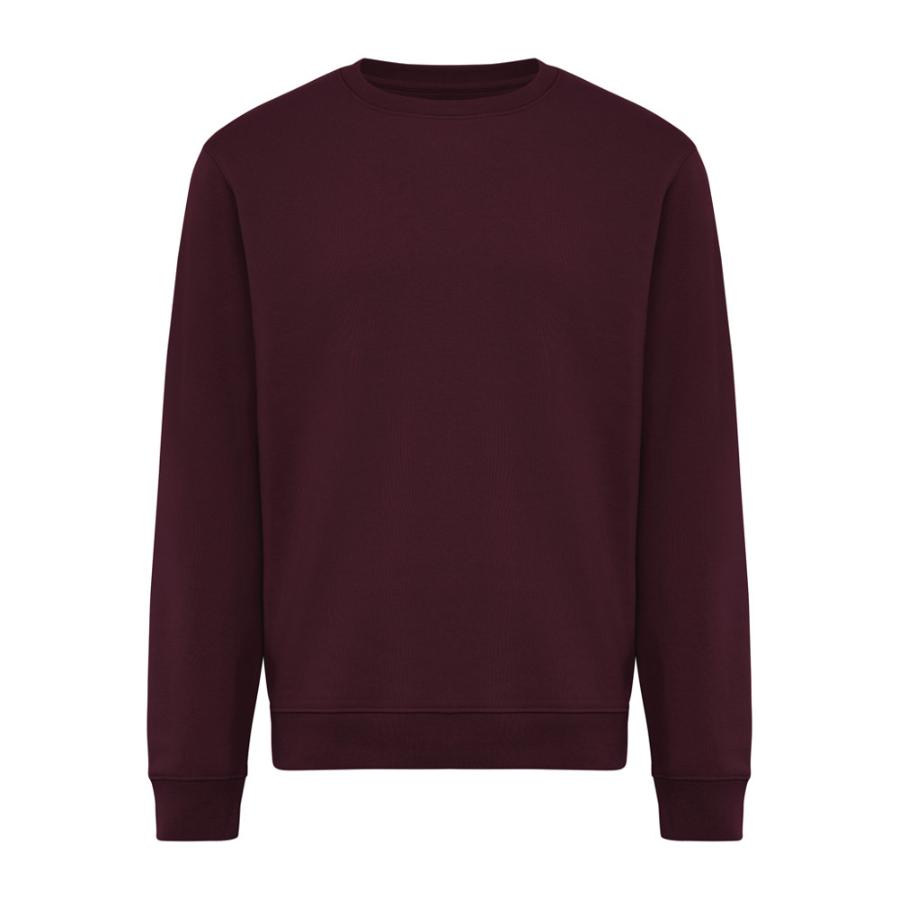 IQONIQ Torla Rundhals-Pullover aus recycelter Baumwolle - merlot (± PMS 19-1627 TCX)