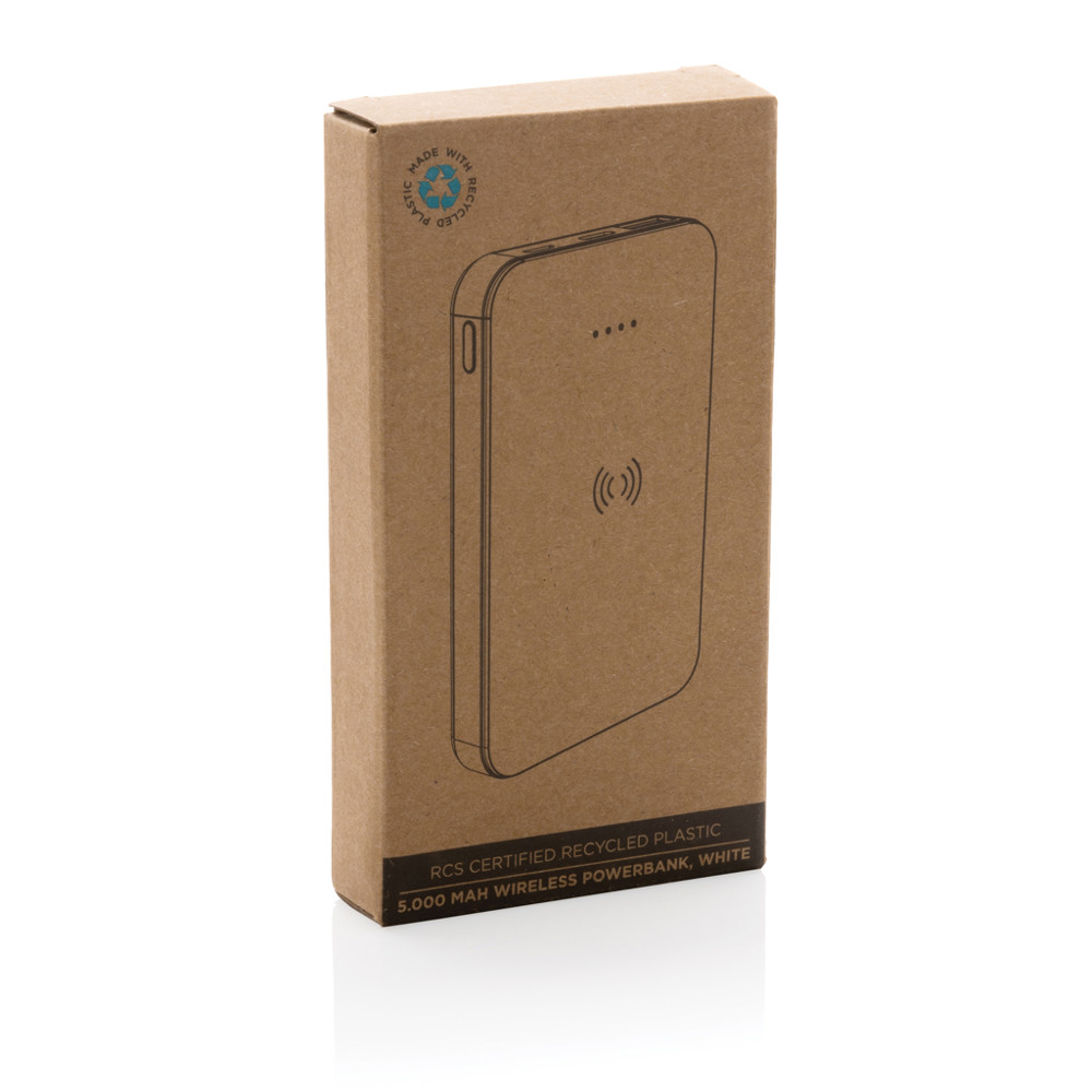 5.000mAh 5W Wireless Powerbank aus RCS recyceltem Kunststoff