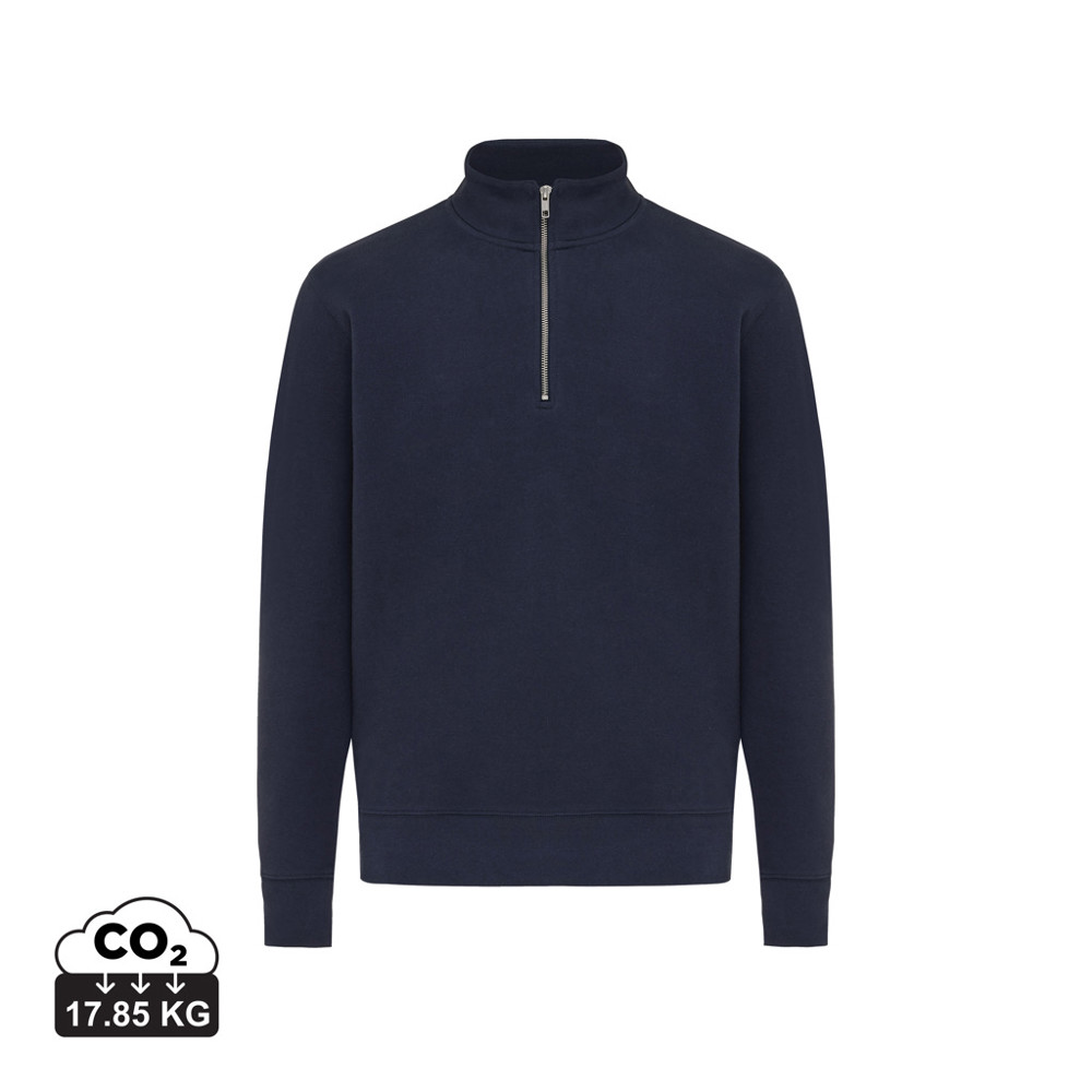 IQONIQ Elgon Quarter-Zip-Sweater aus rec. Baumwolle