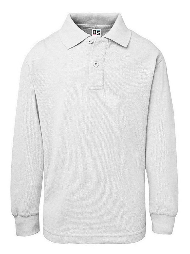 BS Evolution Polo Kinder Langarm - Weiß (WHITE)