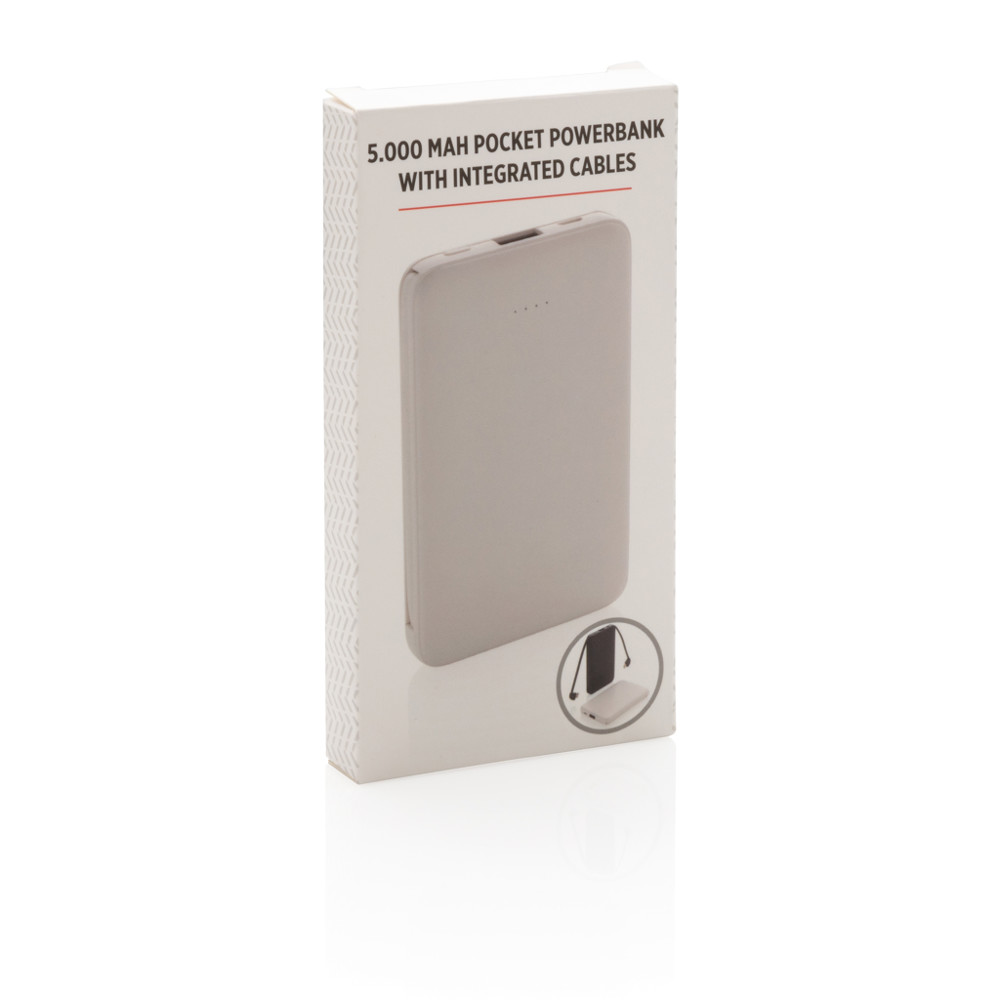 5.000 mAh Powerbank mit integriertem Kabel