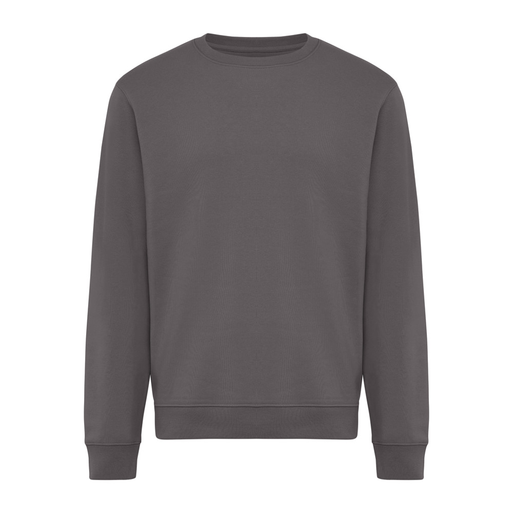 IQONIQ Torla Rundhals-Pullover aus recycelter Baumwolle - anthrazit (± PMS 19-3900 TCX)