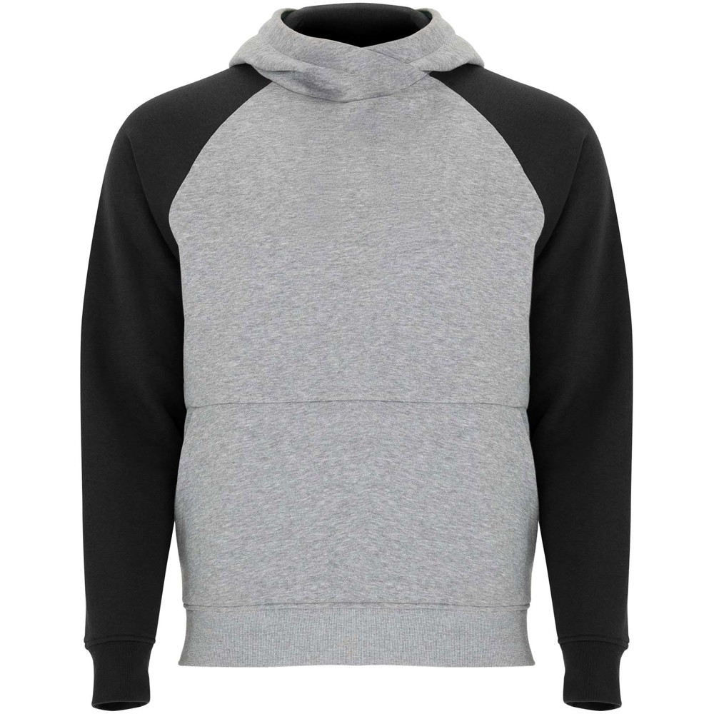 Badet 280 g/m² zweifarbiger Kapuzenpullover für Kinder - heather grau, schwarz