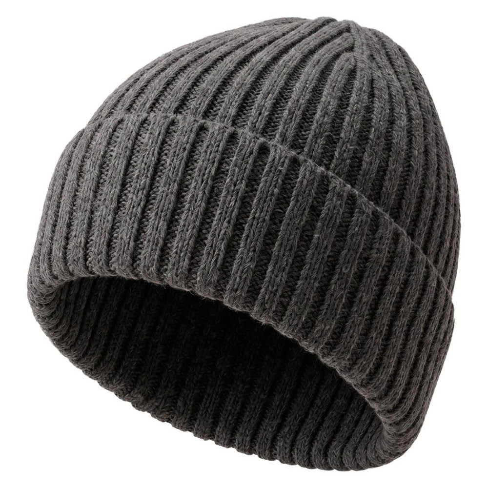 Nilton's Strickmütze, 15% Merinowolle - Dunkelgrau (PMS Cool Grey 11c) / Dunkelgrau