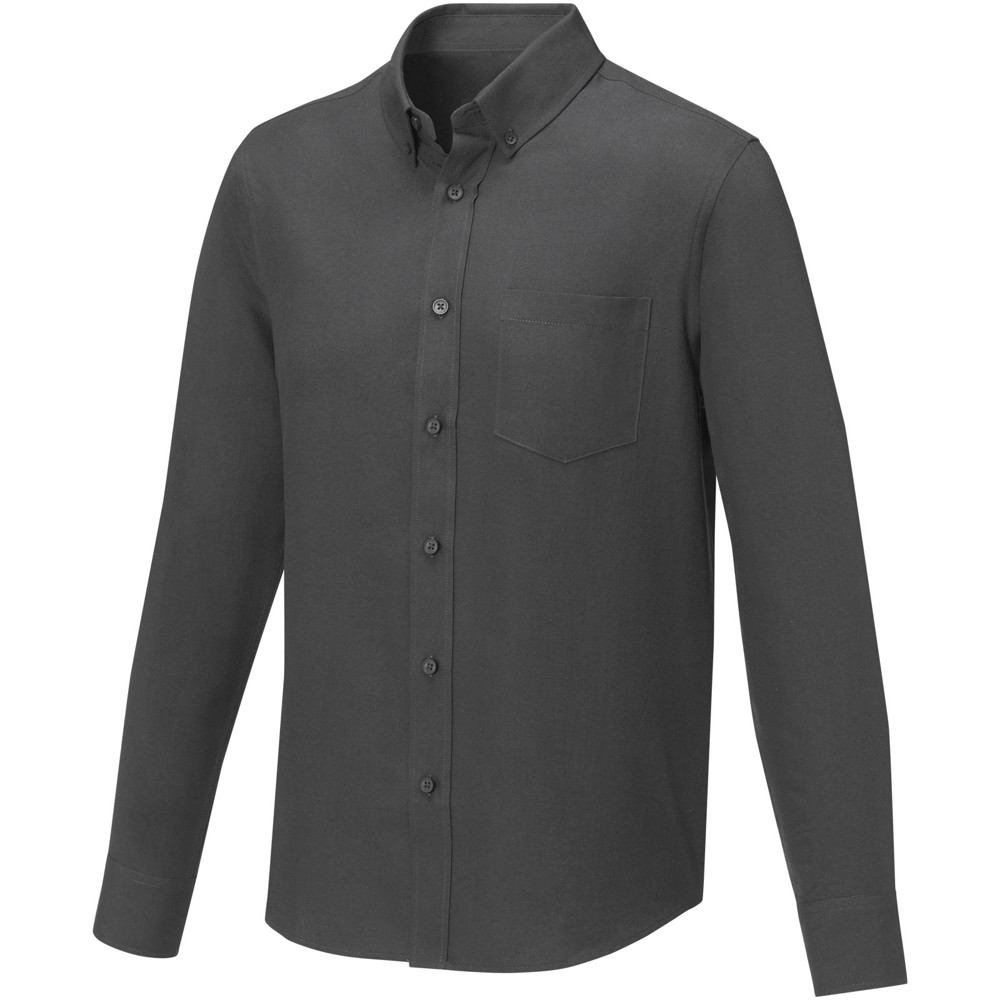 Pollux 130 g/m² Herrenhemd mit langen Ärmeln - storm grey