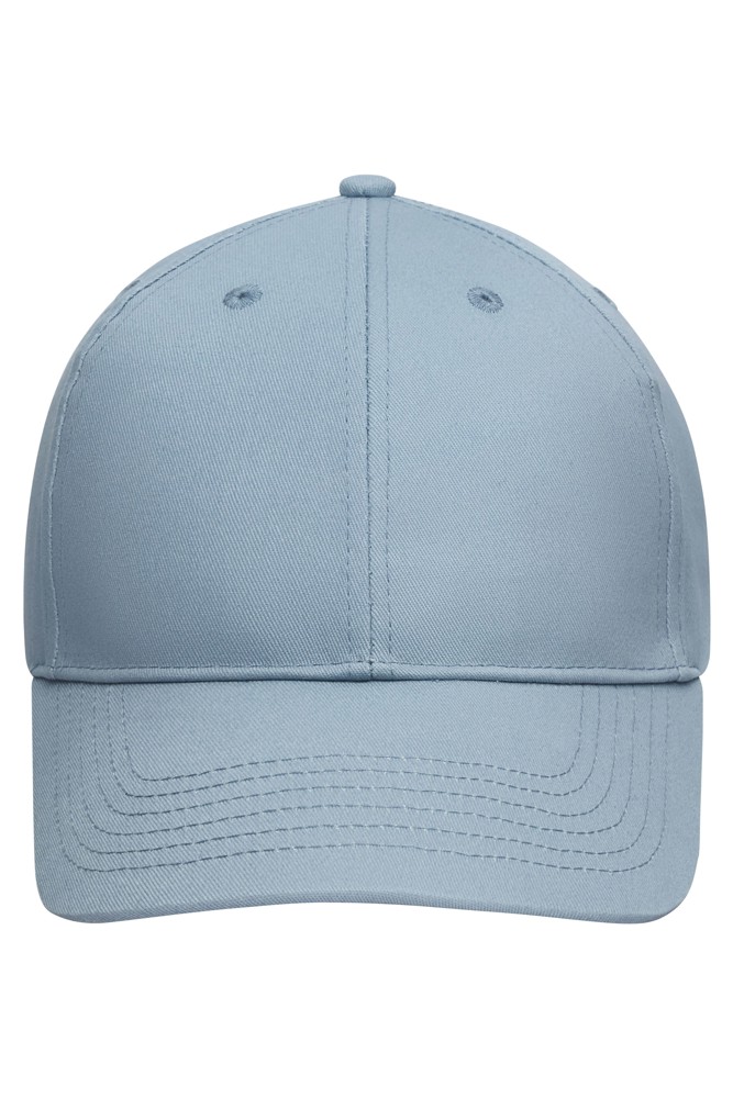 6 Panel Cap Organic Cotton - Milky-blue (ca. Pantone 5425 C)