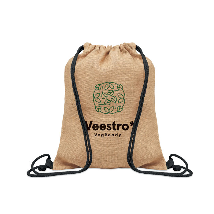 FUKURO - Jute Beutel mit Kordelzug
