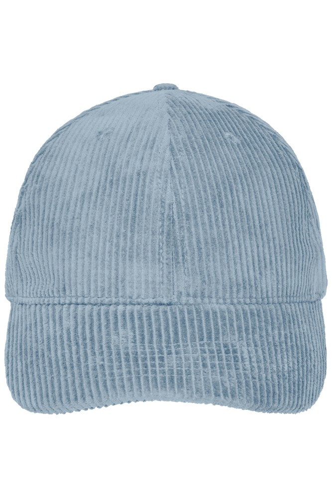 6 Panel Corduroy Cap Organic Cotton - Milky-blue (ca. Pantone 5425 C)