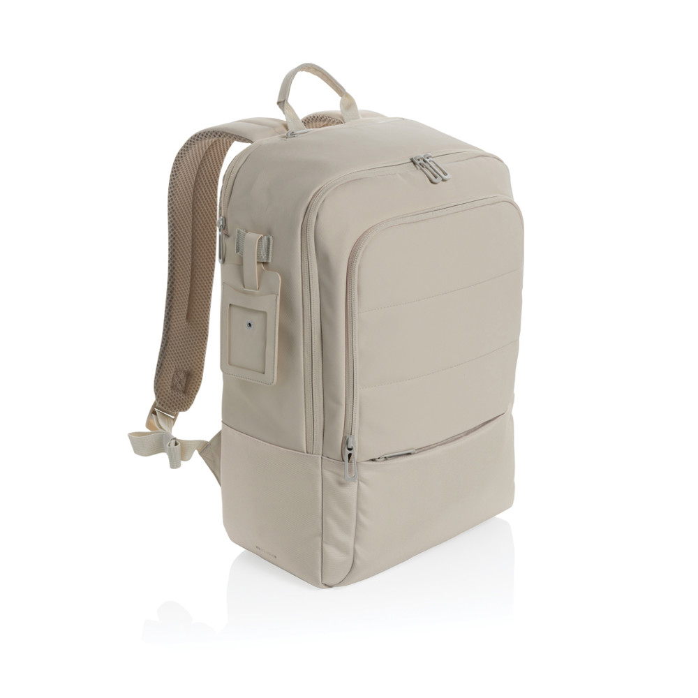 Armond AWARE™ RPET 15.6" Deluxe Laptop-Rucksack - beige (± PMS Warm Grey 1)