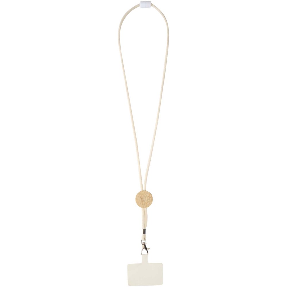 Adhab Smartphone Lanyard mit Bambusdetails - weiss