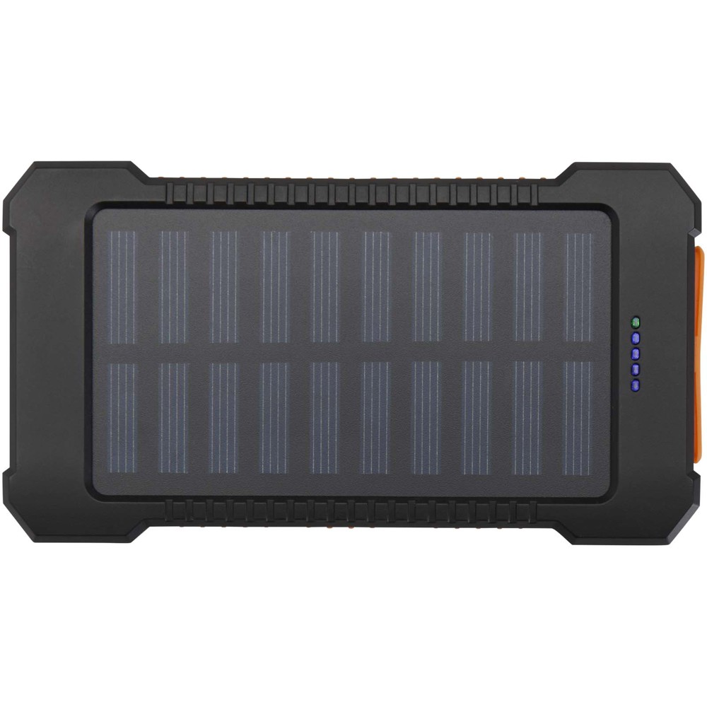 Altair 10 W 5000 mAh robuste Solar Powerbank aus recyceltem Kunststoff mit integrierter Taschenlampe