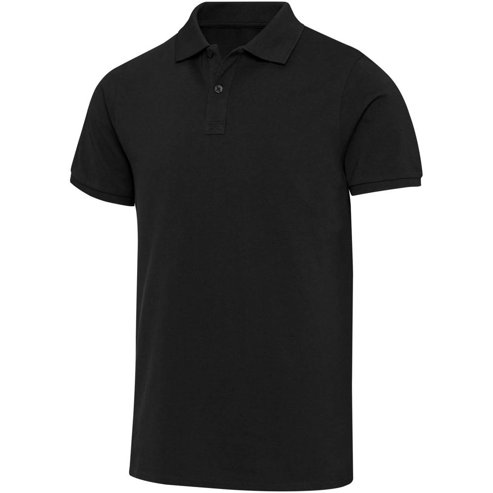 Beryl 220 g/m² Kurzärmeliges Poloshirt Bio-Recyclingmaterial (OCS), unisex - Schwarz