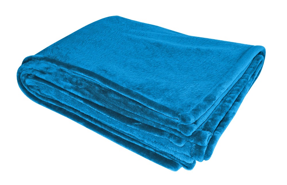 Flanell Kuscheldecke 200 x 150 cm - royalblau