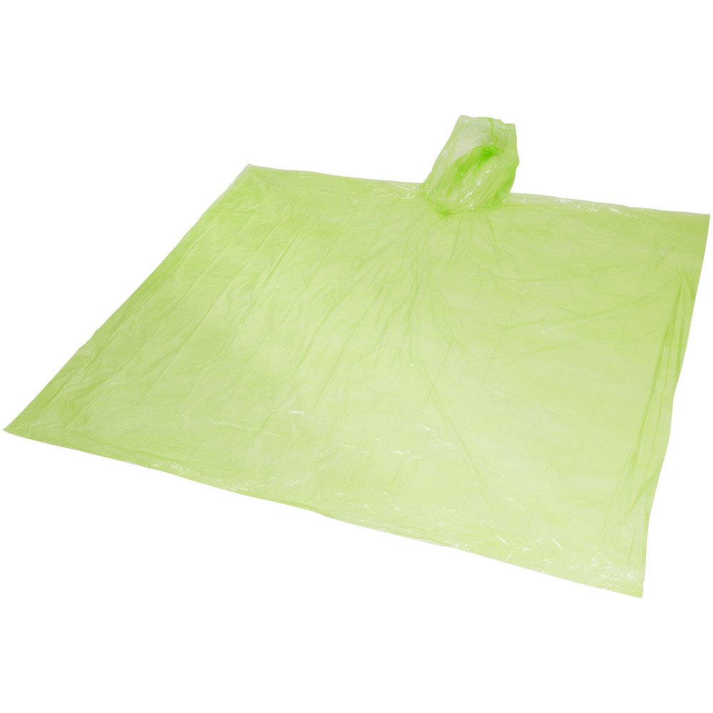 Mayan Regenponcho mit Aufbewahrungstasche aus recyceltem Kunststoff - limone
