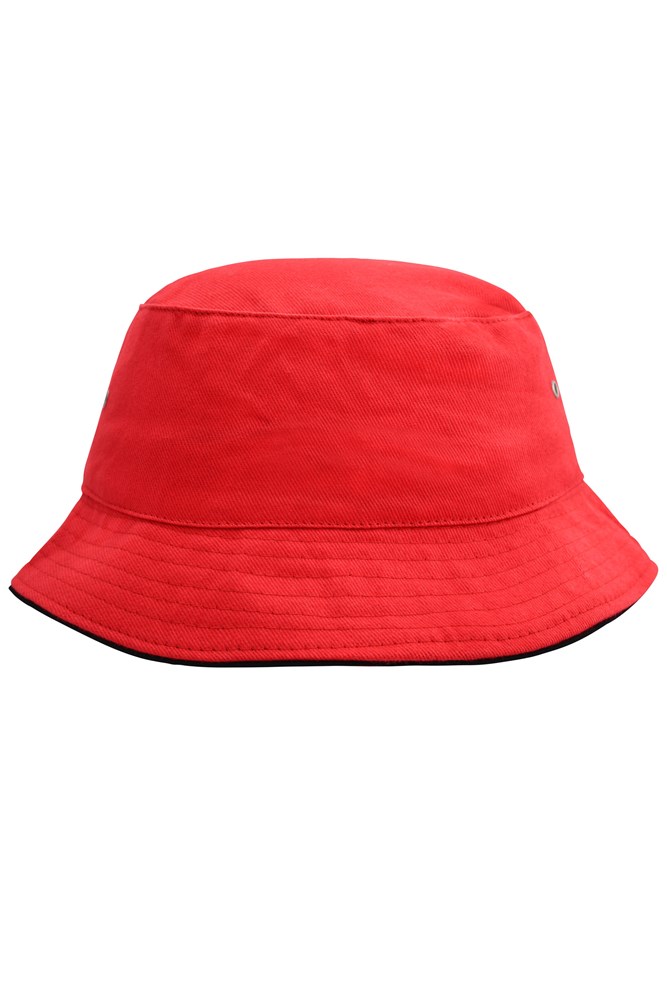 Fisherman Piping Hat - Red/black (ca. Pantone 193C
blackC)