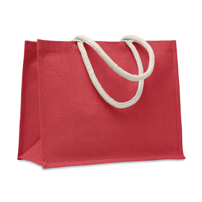 AURA - Einkaufstasche Jute - rot
