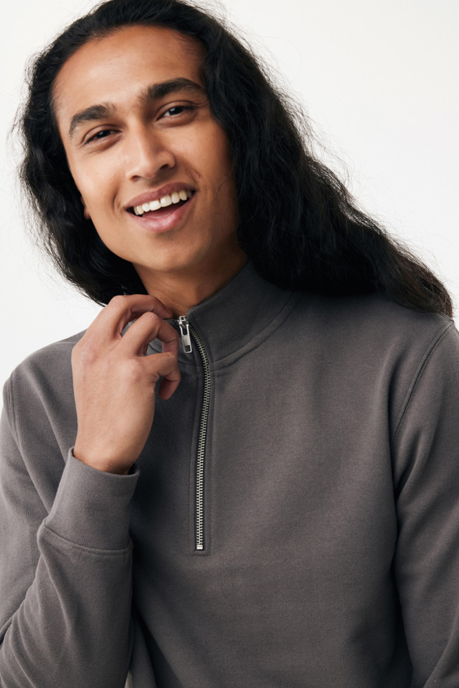 IQONIQ Elgon Quarter-Zip-Sweater aus rec. Baumwolle