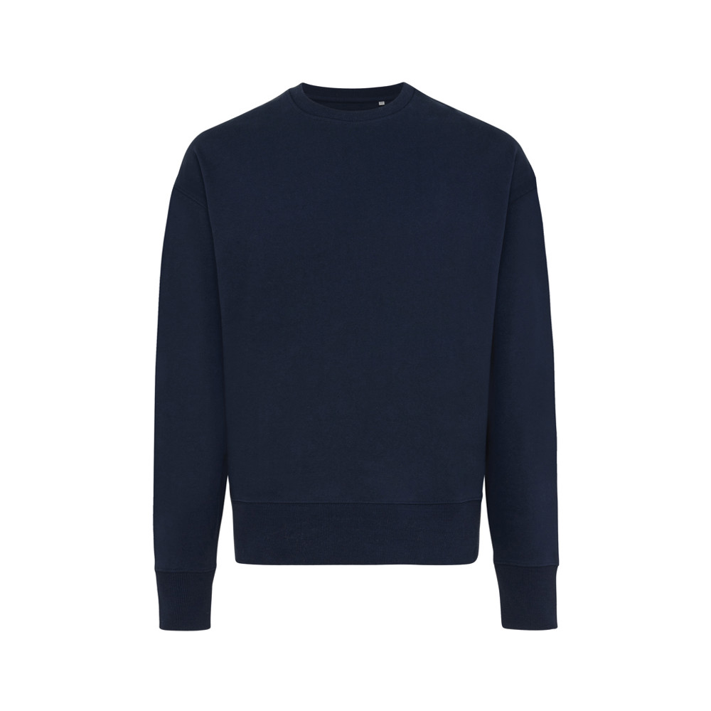 IQONIQ Kruger Relax-Rundhals-Sweater aus recycelt. Baumwolle - navy blau (± PMS 19-3923TCX)