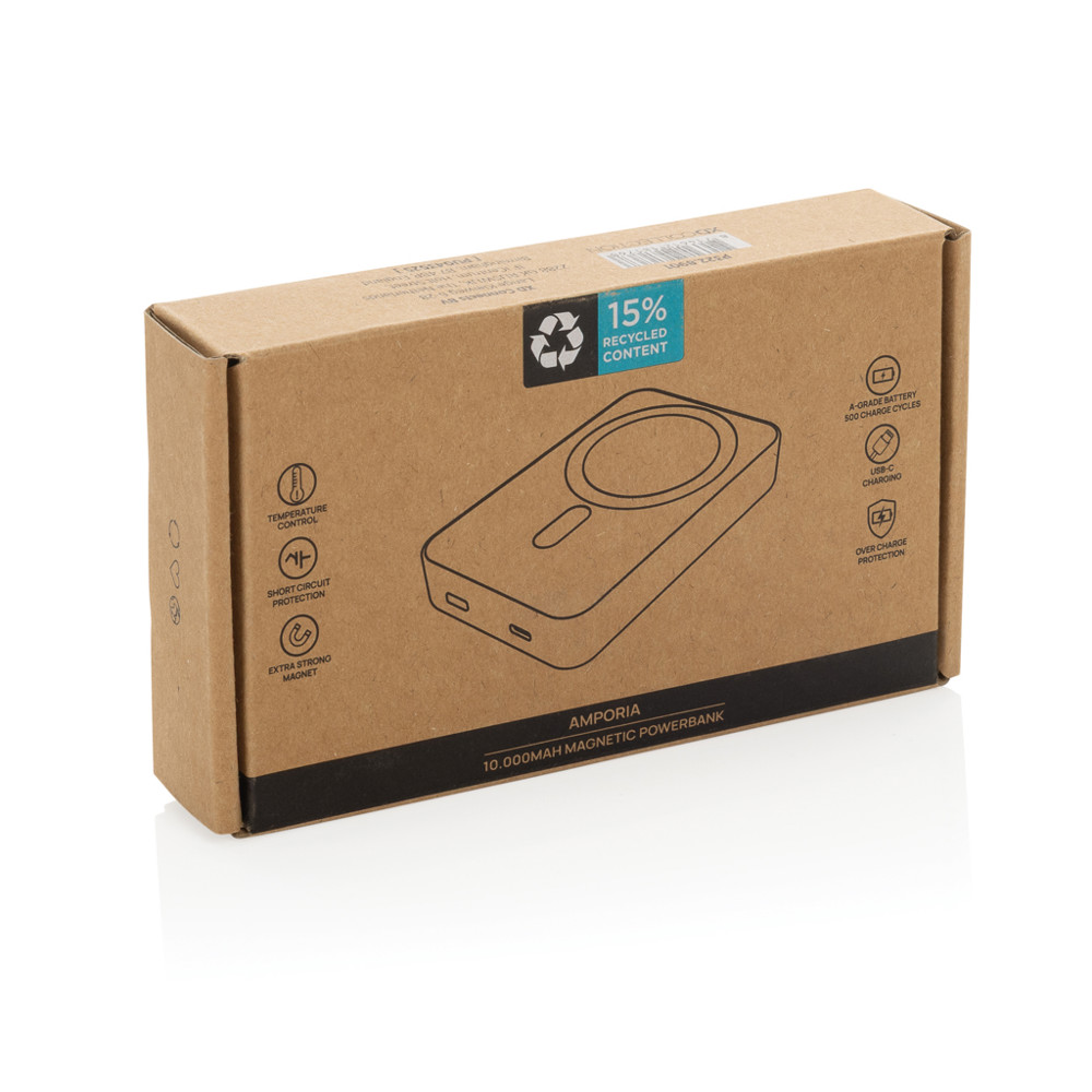Amporia 10.000mAh magnetische Powerbank aus RCS rec. ABS