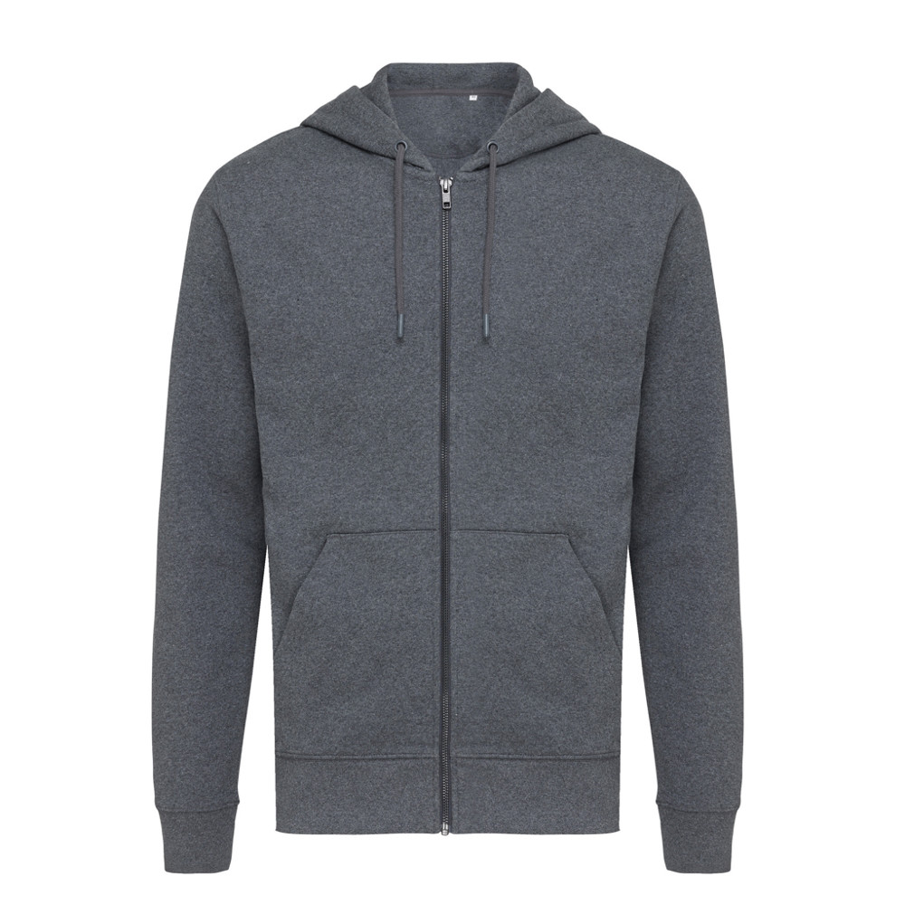 IQONIQ Abisko Zip-Kapuzenpullover aus recycelter Baumwolle - heather anthracite (± PMS heather anthracite)