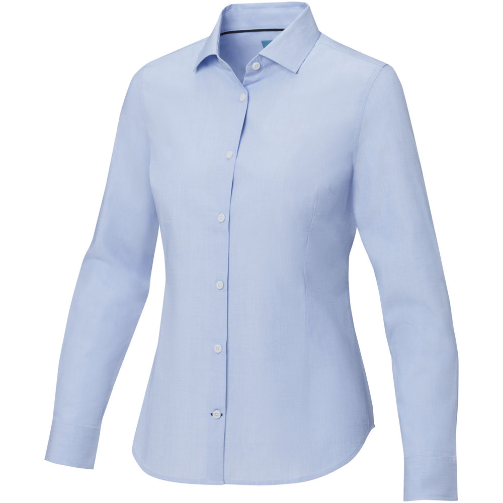 Cuprite Langarm Shirt aus Bio-Baumwolle für Damen - hellblau