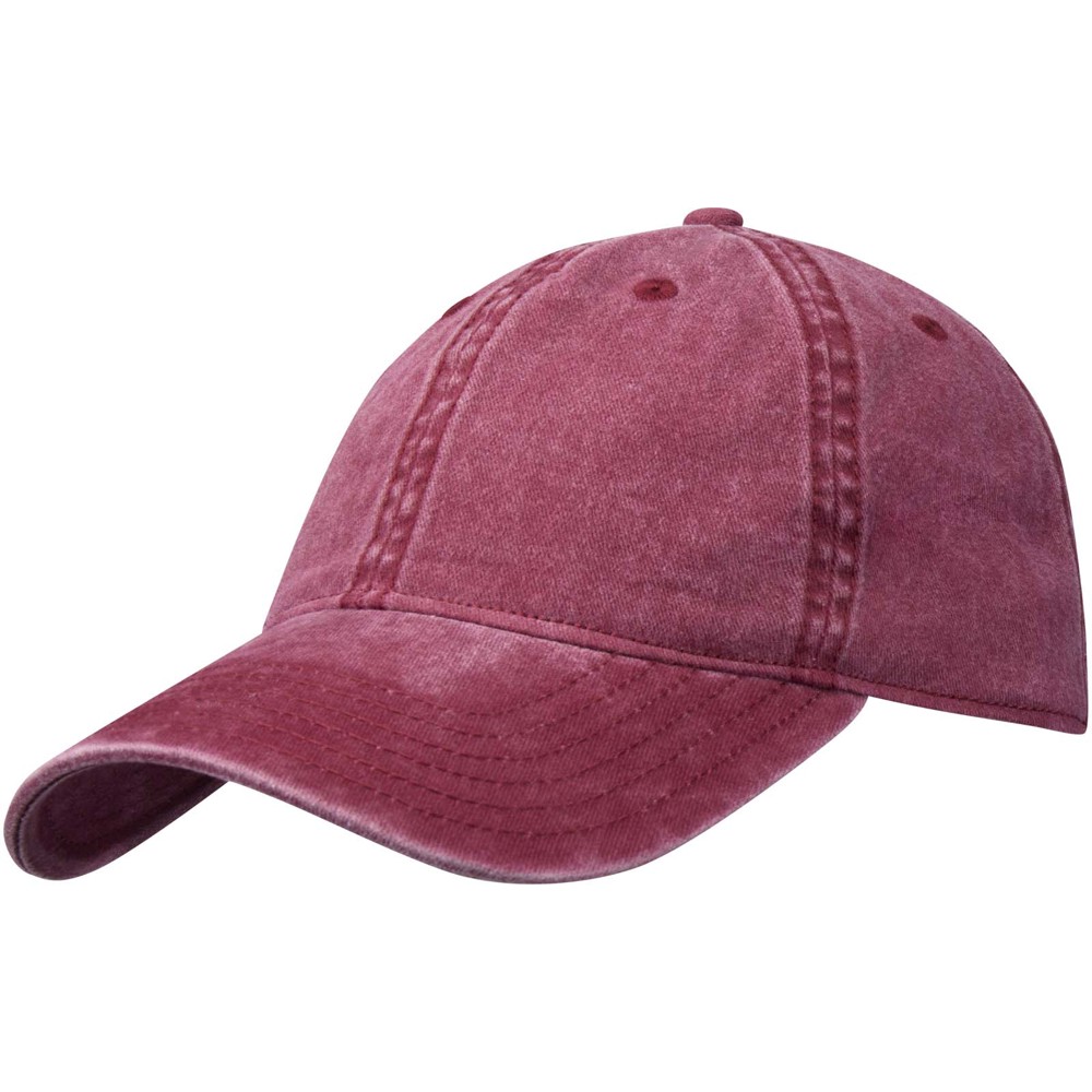 Grafton 270 g/m² Kappe mit 6 Segmenten washed - Bordeaux