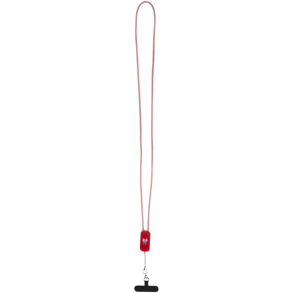 Anser Smartphone Lanyard aus recyceltem Kunststoff mit 27 W 5-in-1 integriertem Kabel