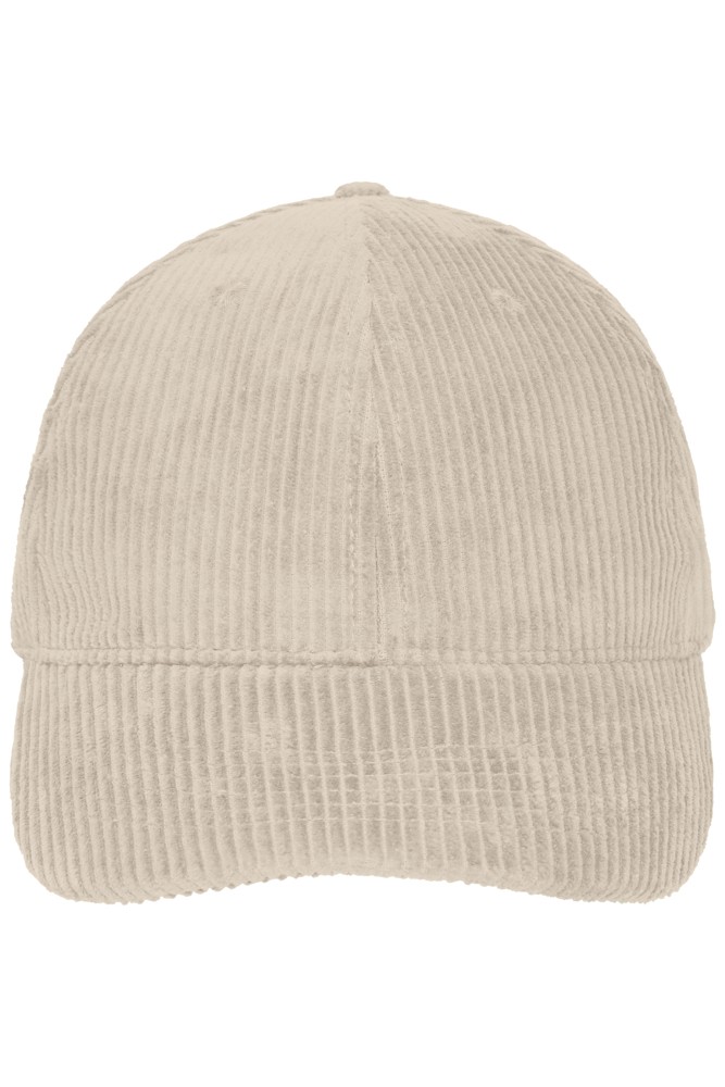 6 Panel Corduroy Cap Organic Cotton - Sandstone (ca. Pantone 406 C)