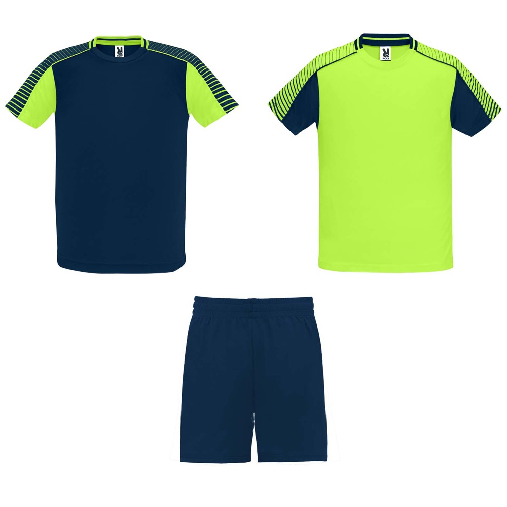 Juve Sport-Set Unisex - fluorgrün, marineblau