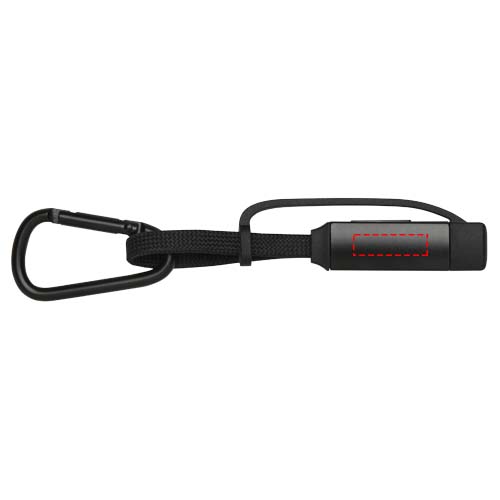 Algieba 65 W 3-in-1-Ladekabel aus recyceltem Aluminium mit Karabinerhaken