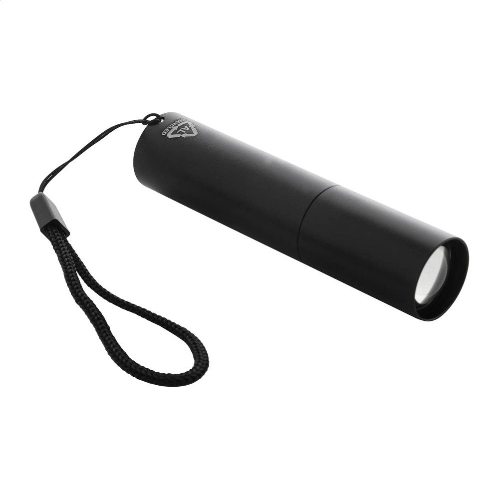 Chargelight Tone - wiederaufladbare Taschenlampe aus recyceltem Aluminium - Schwarz