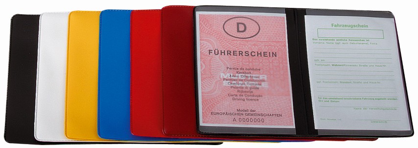 CreativDesign® Ausweistasche "2-fach" Normalfolie weiß
