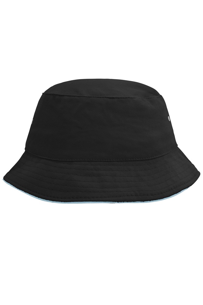 Fisherman Piping Hat - Black/mint (ca. Pantone blackC
318C)