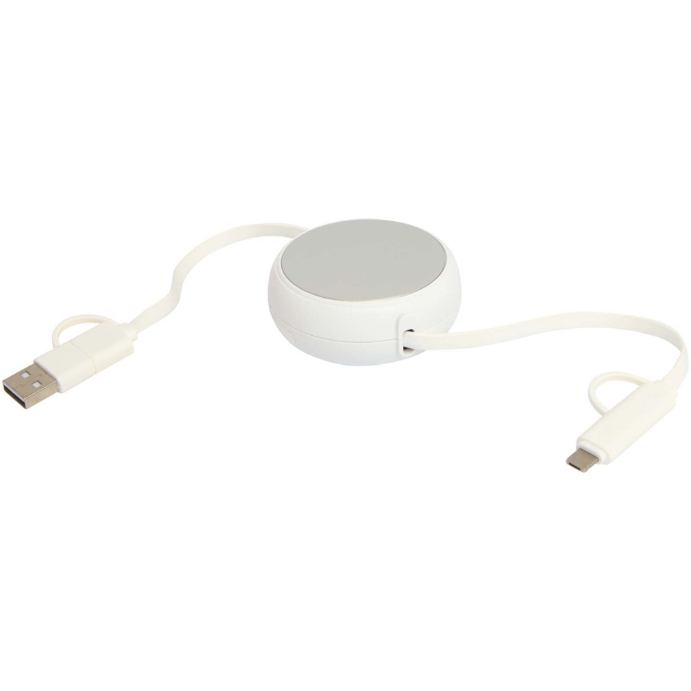 Alasia 100 cm 5-in-1 Kabel aus recyceltem Kunststoff und Aluminium, einziehbar, für Datenübertragung und mit 45W Schnellladun